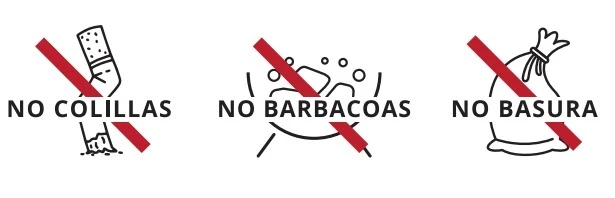 No colillas No barbacoas No basura